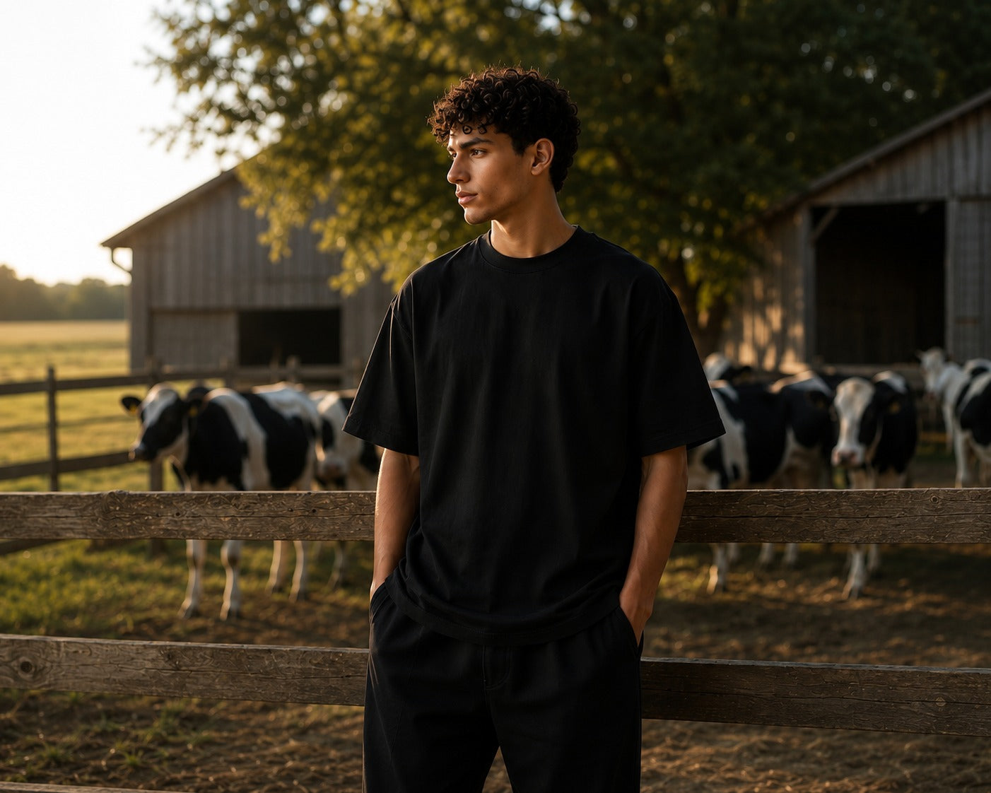 OVERSIZED BASIC TEE - BLACK