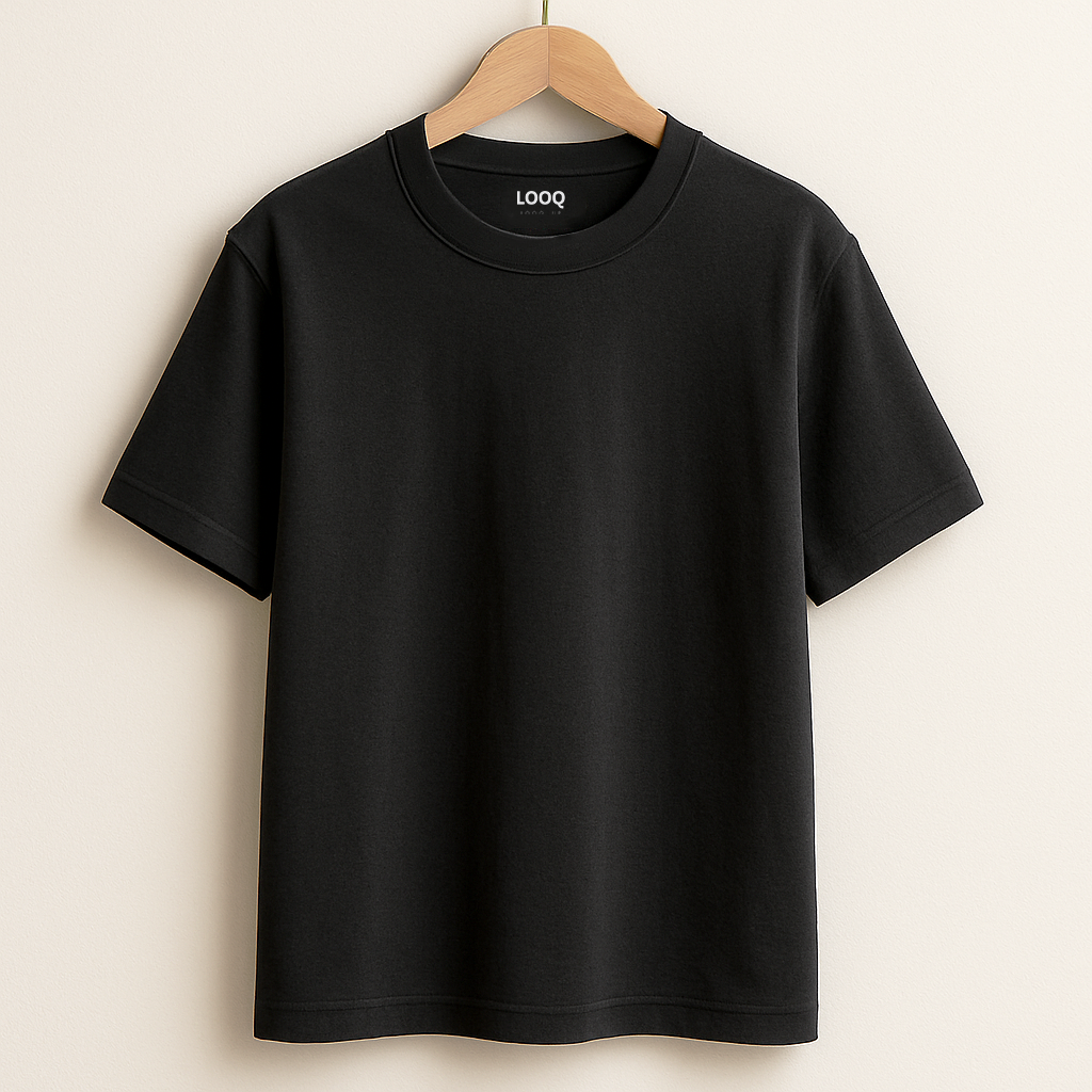 OVERSIZED BASIC TEE - BLACK